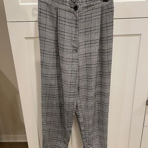 H&M Divided Cropped Casual Plaid Pants